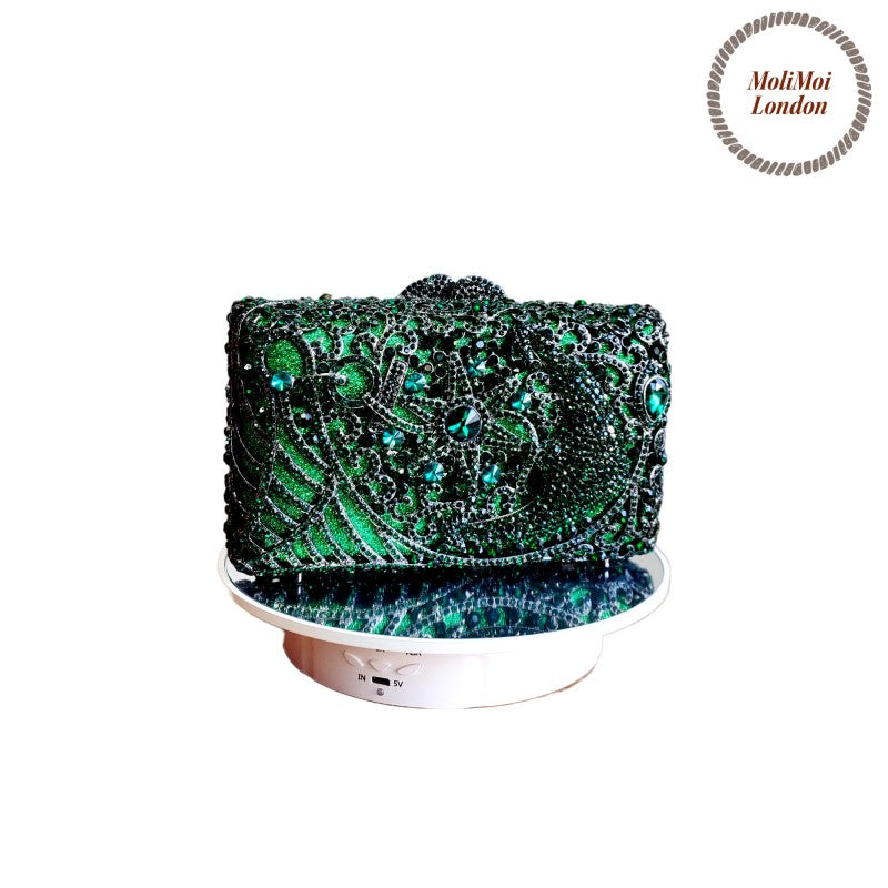 Exclusive women's Party Clutch green