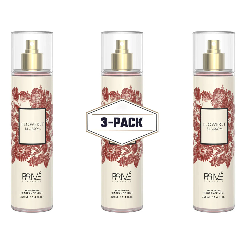 PRIVE Floweret Blossom - Body Mist - 250ml 3-Pack
