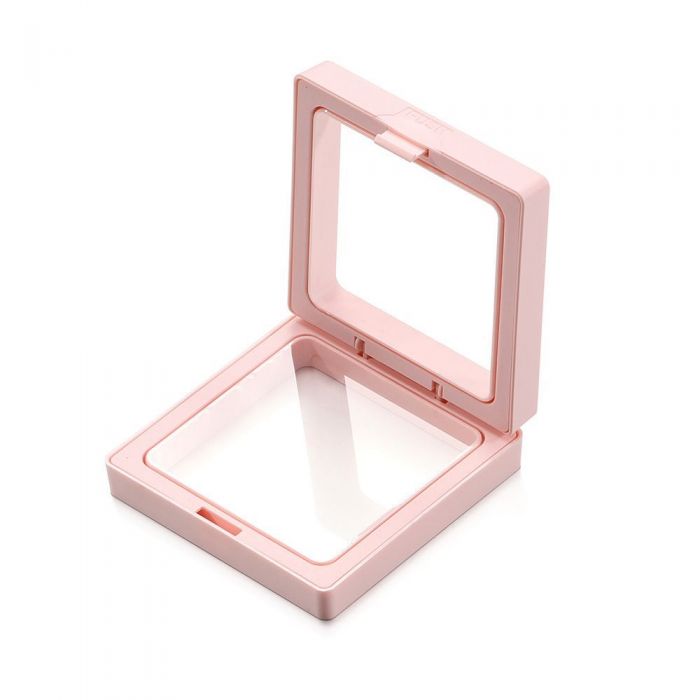 See Through Earrings Box in Pink (Pack of 10) PUR090