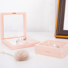 See Through Earrings Box in Fuchsia (Pack of 10) PUR090