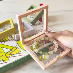 See Through Earrings Box in Fuchsia (Pack of 10) PUR090