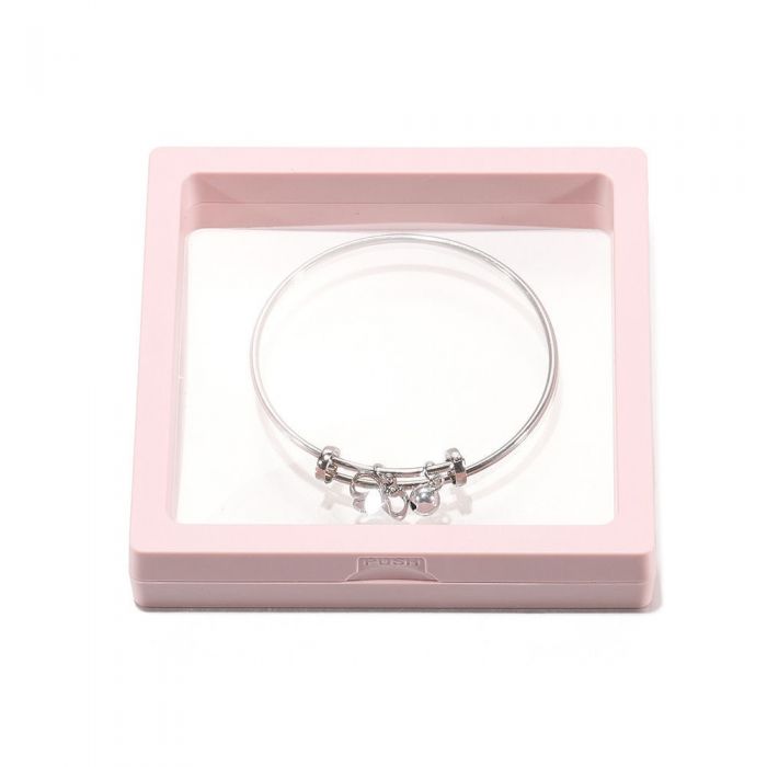 See Through Earrings Box in Pink (Pack of 10) PUR090