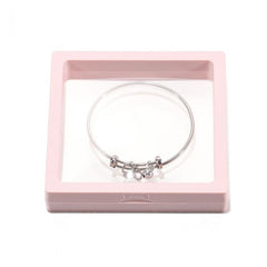 See Through Earrings Box in Pink (Pack of 10) PUR090
