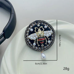 Vintage Pearly Bee Brooch 1584