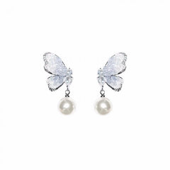 EUR441 Butterflies earrings in Light Blue