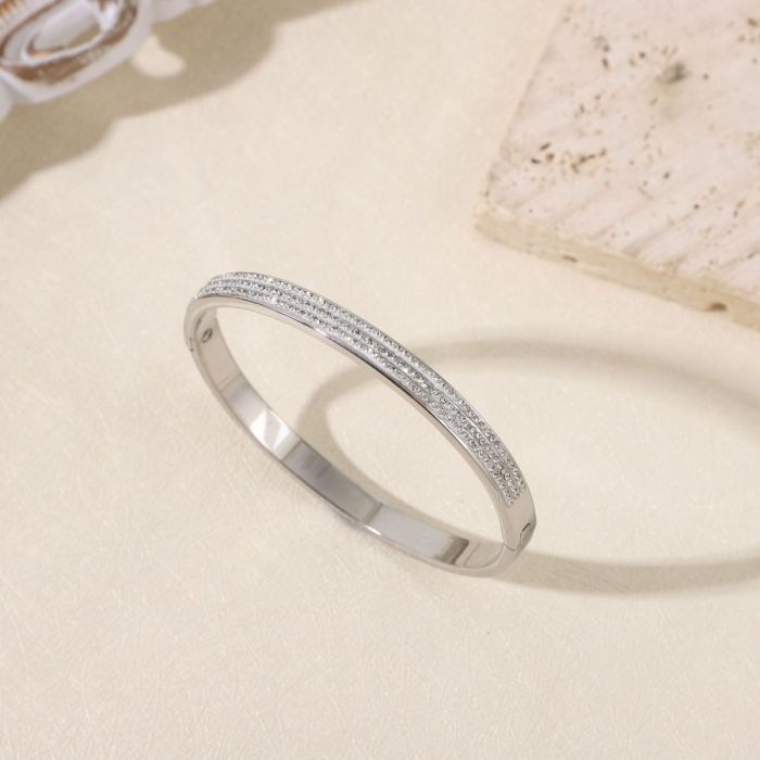 Sparkling Crystal Bangle Bracelet in Silver EUR482