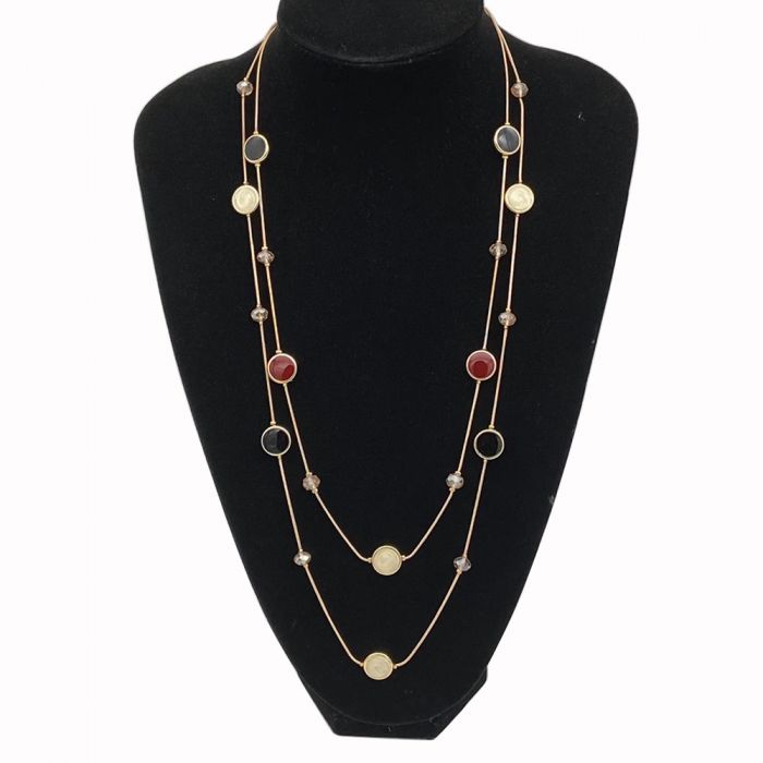 Boho Layered Necklace with Colorful Enamel Beads EUR458