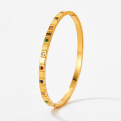 Colorful Gemstone Bangle Bracelet in Gold EUR480