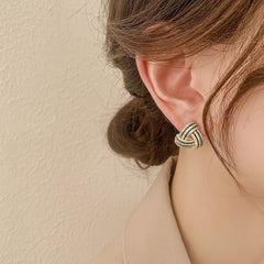 Golden Knot Earrings with Pave-Set Crystals EUR419