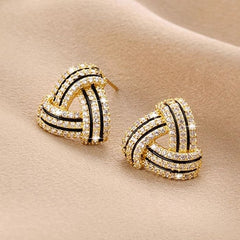 Golden Knot Earrings with Pave-Set Crystals EUR419