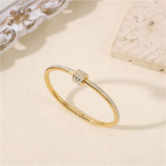 Crystal Cuff Bracelet with Knot Detail in Gold EUR481
