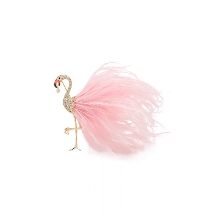 Flamingo Feathers Brooch in Pink 1572
