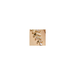 EUR420 Crystals leaves long earrings in Ivory