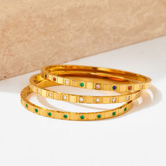 Colorful Gemstone Bangle Bracelet in Gold EUR480