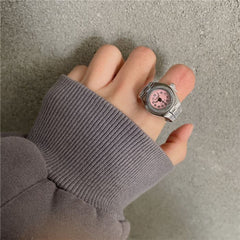 Mini Watch Ring with Pink Dial RIN004
