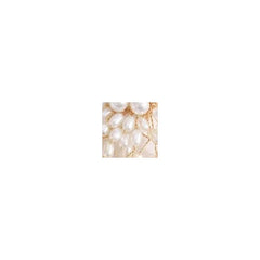 Delicate Ivory Pearly and Gold Brooch 1577