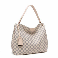 Black check slouch bag with long strap - 5328 ( Back in store )  new!